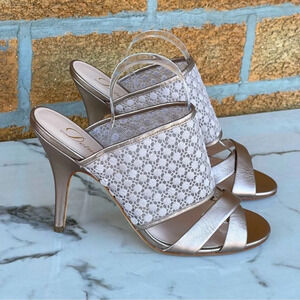 Delman Evitt Embroidered Heel Sandal size 10